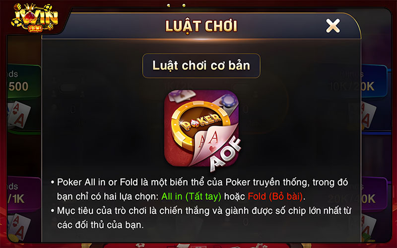 Quy tắc chơi của Poker Iwin